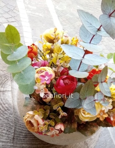 Composizione fiore finto