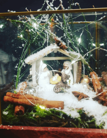 Natività in teca di vetro