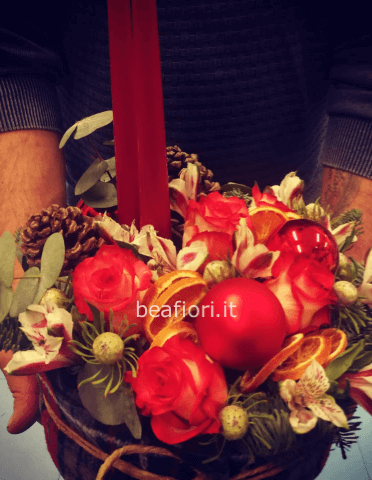 Torta floreale natalizia