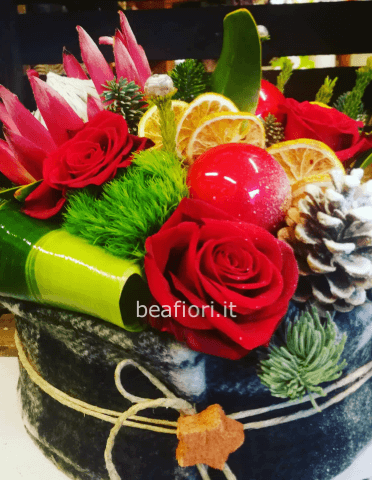 Super torta floreale natalizia