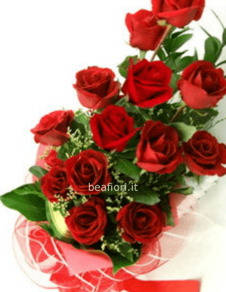 12 rose rosse altezza  50