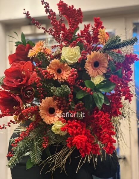 Super bouquet sui toni del rosso