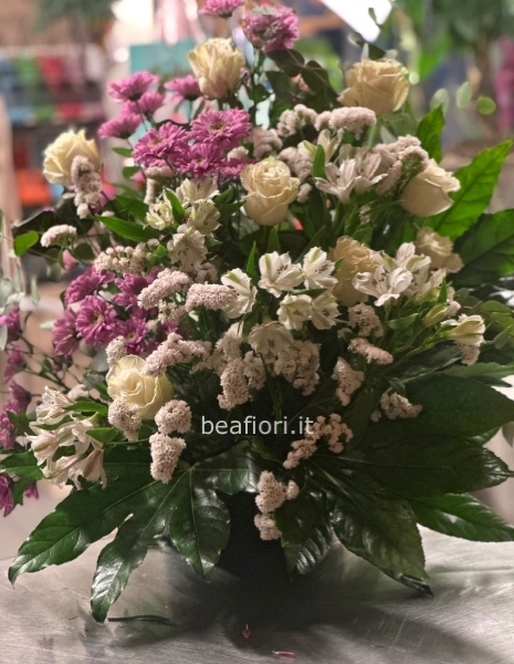 Funebre bianco e rosa 